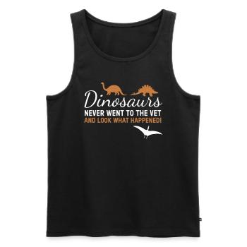 Dinosaurier gingen nie zum Tierarzt. Veterinär - Männer Premium Bio Tank Top - Schwarz - Vorne - AI Model Male 178 light (178cm)