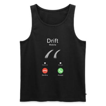 Tee-shirt tuner JDM Tuner Drift Mobile Call - Débardeur bio Premium Homme - noir - Devant - Michal (187cm)