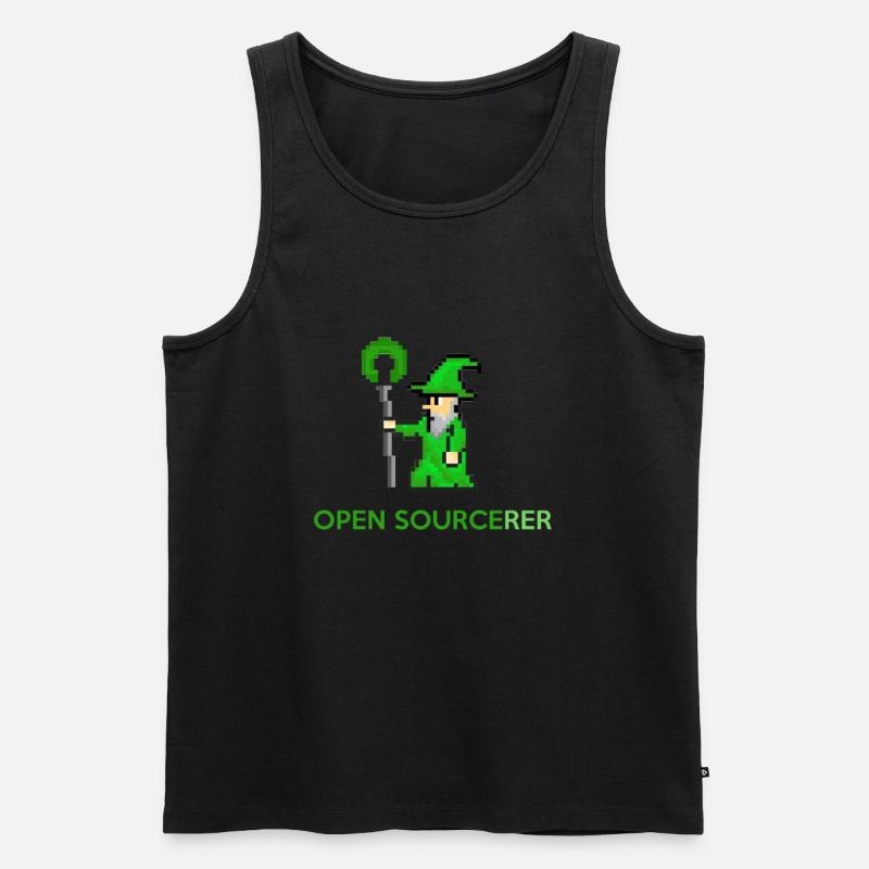 Open sourcerer developer t-shirt - Men's Premium Organic Tank Top - black