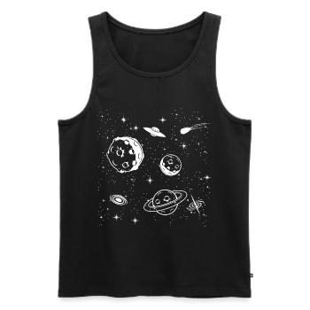 Astronomy UFO Planet In Space Gift - Débardeur bio Premium Homme - noir - Devant - Michal (187cm)