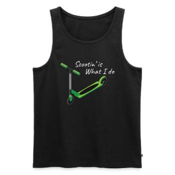 Scooter Riding Is What I Make Scooter Gift - Men's Premium Organic Tank Top - black - Front - Michal (187cm)