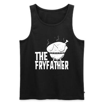The Fryfather Koch Grillen Frittieren Geschenk - Männer Premium Bio Tank Top - Schwarz - Vorne - AI Model Male 178 light (178cm)