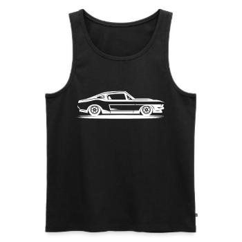Muscle Car Side Classic Car Cadeau Muscle Car - Débardeur bio Premium Homme - noir - Devant - AI Model Male 178 light (178cm)