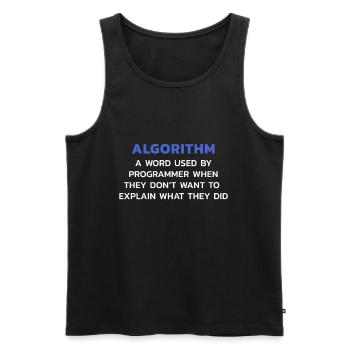 Algorithmus Programmierer Informatik T-Shirt - Männer Premium Bio Tank Top - Schwarz - Vorne - AI Model Male 178 light (178cm)