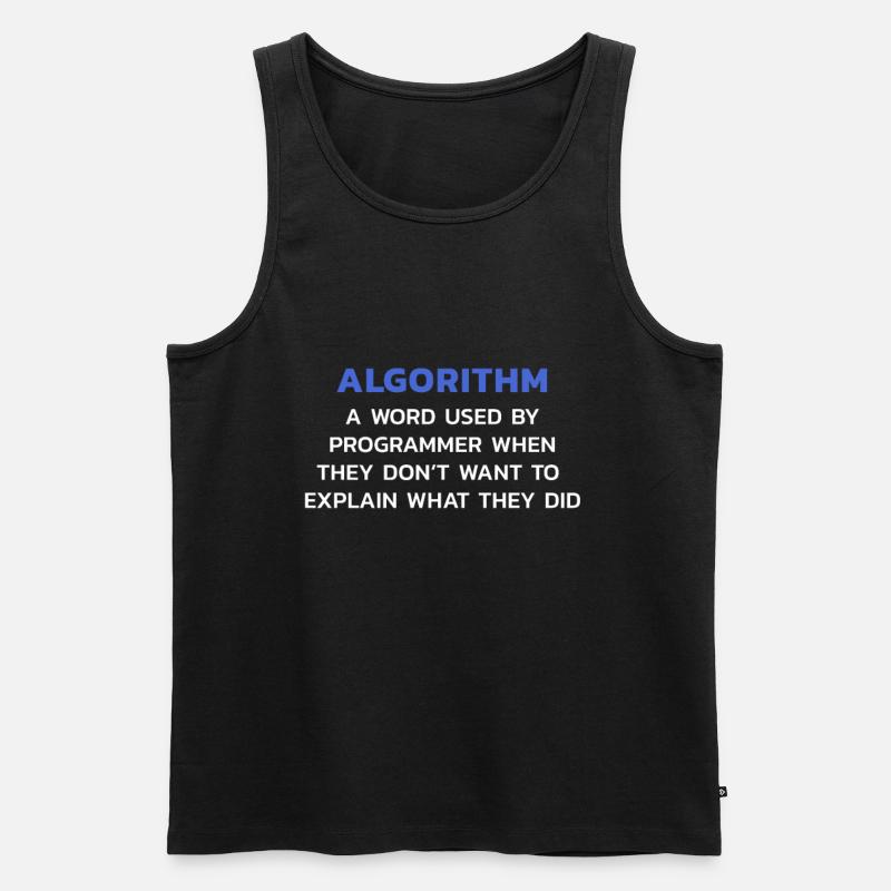 Programmeur d'algorithme informatique T-shirt - Débardeur bio Premium Homme - noir