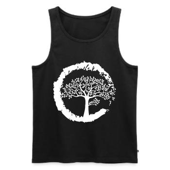 Yoga Tree of Life Meditation Hatha Yoga Gift - Men's Premium Organic Tank Top - black - Front - AI Model Male 178 light (178cm)