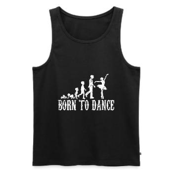 Ballett Evolution Geschenk - Männer Premium Bio Tank Top - Schwarz - Vorne - AI Model Male 178 light (178cm)