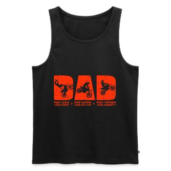 DAD Moto Cross Father Dirt Bike Motorcycle Gift - Men's Premium Organic Tank Top - black - Front - Michal (187cm)