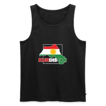 Kurdistan - Männer Premium Bio Tank Top - Schwarz - Vorne - Michal (187cm)