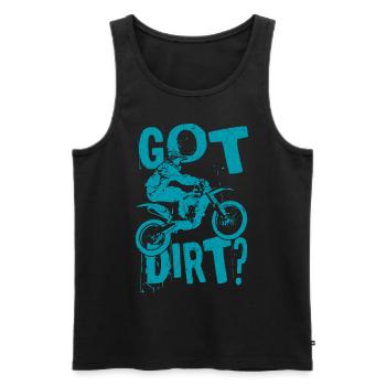 Obtenu la saleté? MotoCross Moto Dirt Bike Cadeau - Débardeur bio Premium Homme - noir - Devant - Michal (187cm)