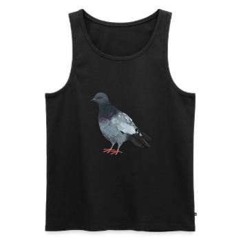 Taube - Männer Premium Bio Tank Top - Schwarz - Vorne - AI Model Male 178 light (178cm)