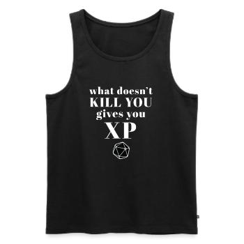 Was dich nicht tötet bringt Erfahrung Rollenspiel - Männer Premium Bio Tank Top - Schwarz - Vorne - Michal (187cm)
