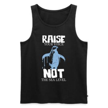 Raise Your Voice Not The Sea Level Climate Protection - Men's Premium Organic Tank Top - black - Front - Michal (187cm)