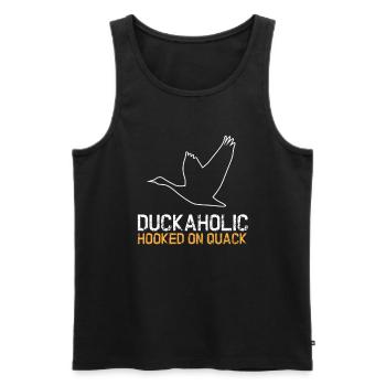 Oiseau charlatan canard poussins canard étang amoureux des animaux - Débardeur bio Premium Homme - noir - Devant - Michal (187cm)