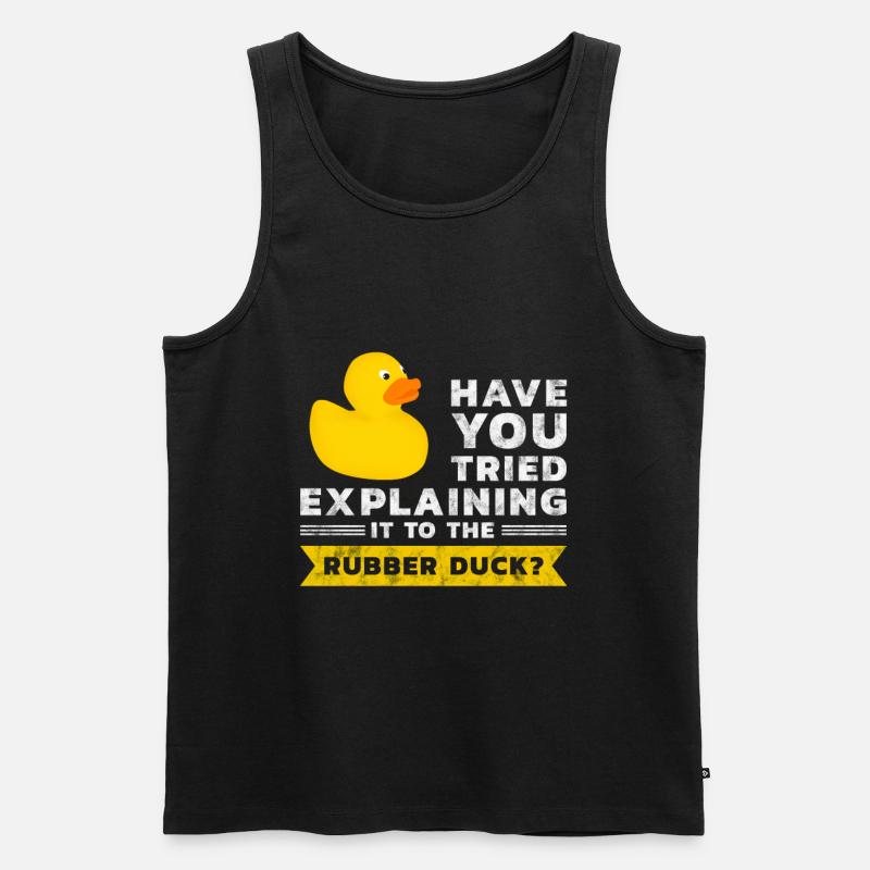 Programmierer Gummiente Debug - Männer Premium Bio Tank Top - Schwarz