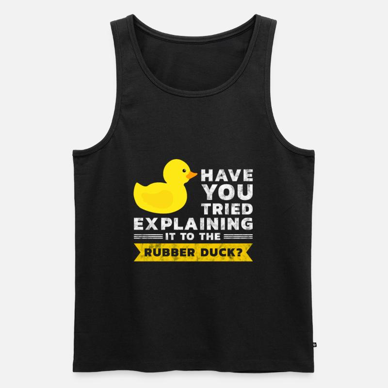 Programmer rubber duck debug - Men's Premium Organic Tank Top - black