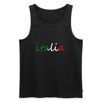 Italien - Männer Premium Bio Tank Top - Schwarz - Vorne - AI Model Male 178 light (178cm)