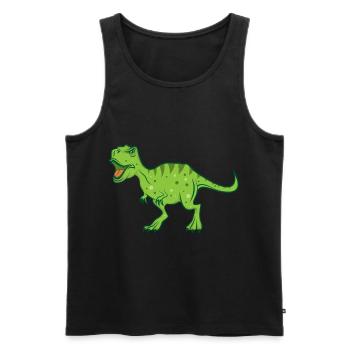 Dinosaur Party Tyrannosaurus Rex Dino - Débardeur bio Premium Homme - noir - Devant - AI Model Male 178 light (178cm)
