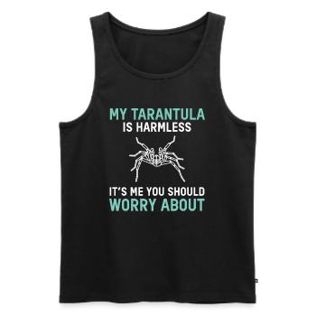 My Tarantula is Harmless Spider Terrarium animal - Men's Premium Organic Tank Top - black - Front - Michal (187cm)