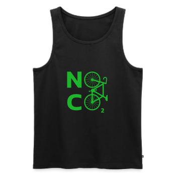 Fahrrad No Co2 Umweltschutz Klimaschutz - Männer Premium Bio Tank Top - Schwarz - Vorne - Michal (187cm)