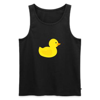 Rubber Duck - Men's Premium Organic Tank Top - black - Front - AI Model Male 178 light (178cm)