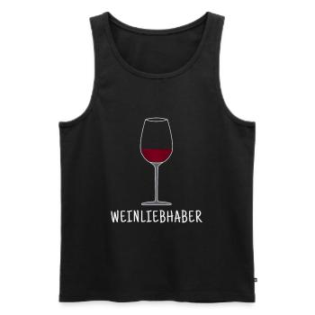 Wein Weinliebhaber - Männer Premium Bio Tank Top - Schwarz - Vorne - Michal (187cm)