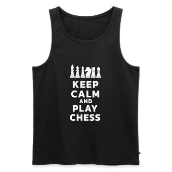 Chess checkmate gift - Men's Premium Organic Tank Top - black - Front - AI Model Male 178 light (178cm)
