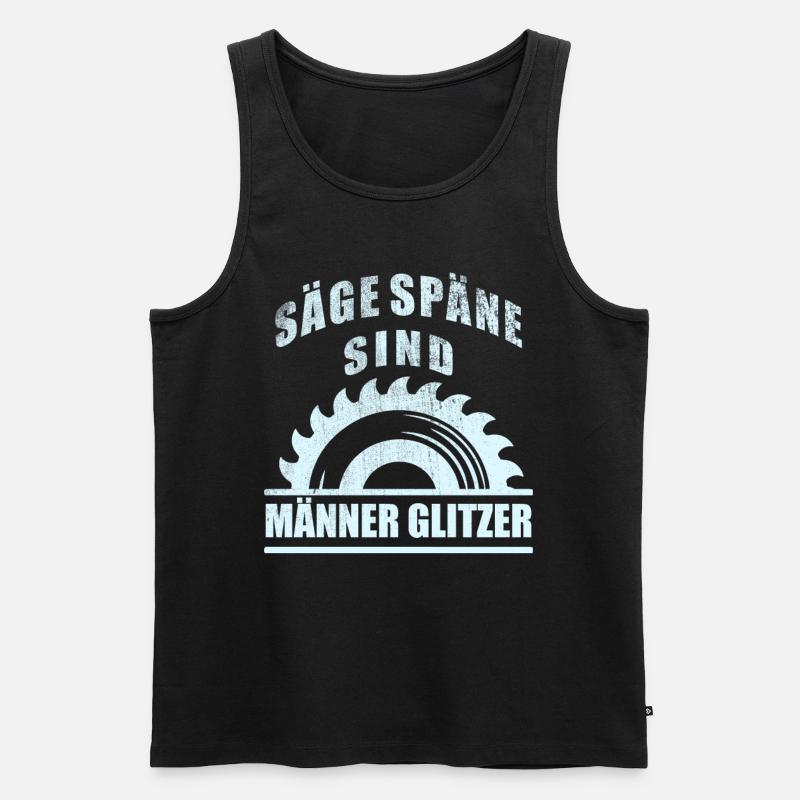 Holzfäller Shirt ● Männerglitzer ● Geschenk - Männer Premium Bio Tank Top - Schwarz
