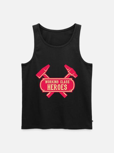 WORKING CLASS HERO Retro Mechaniker Geschenk - Männer Premium Bio Tank Top - Schwarz