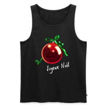 Christmas tree Joyeux Noël - Men's Premium Organic Tank Top - black - Front - AI Model Male 178 light (178cm)