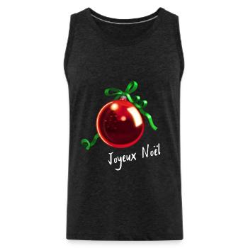 Christmas tree Joyeux Noël - Men's Premium Organic Tank Top - charcoal grey - Front - Alexander (188cm)