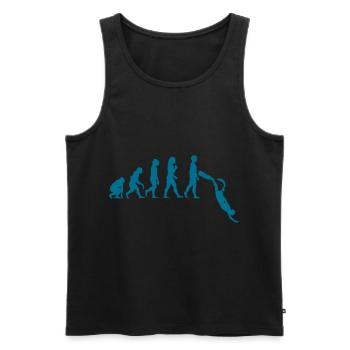 APNOE EVOLUTION Freitaucher Schnorchler Geschenk - Männer Premium Bio Tank Top - Schwarz - Vorne - Michal (187cm)