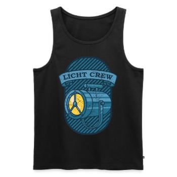 LICHT CREW Retro Licht Lichttechniker Geschenk - Männer Premium Bio Tank Top - Schwarz - Vorne - AI Model Male 178 light (178cm)
