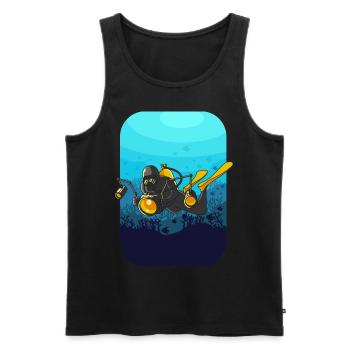 UNDERWATER PHOTOGRAPHER with Camera Gift Diving - Men's Premium Organic Tank Top - black - Front - Michal (187cm)