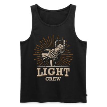 LIGHT CREW Retro Licht Lichttechniker Geschenk - Männer Premium Bio Tank Top - Schwarz - Vorne - AI Model Male 178 light (178cm)