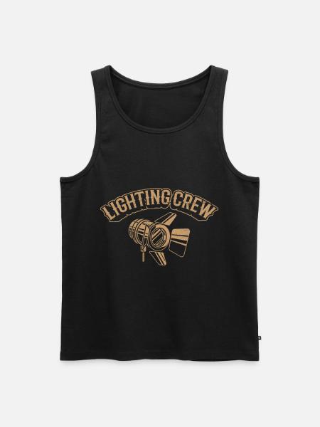LIGHTING CREW Retro light lighting technician gift - Men's Premium Organic Tank Top - black