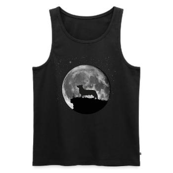Welsh Corgi retro Geschenk Shirt - Männer Premium Bio Tank Top - Schwarz - Vorne - Michal (187cm)
