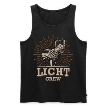 LIGHT CREW Retro light lighting technician gift - Men's Premium Organic Tank Top - black - Front - AI Model Male 178 light (178cm)