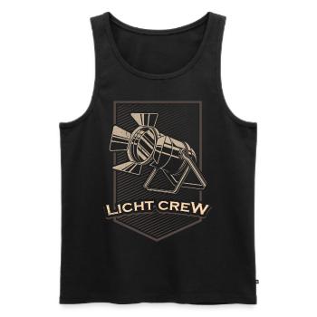 LIGHT CREW Retro light lighting technician gift - Men's Premium Organic Tank Top - black - Front - AI Model Male 178 light (178cm)