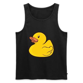 Rubber duck rubber duck - Men's Premium Organic Tank Top - black - Front - AI Model Male 178 light (178cm)