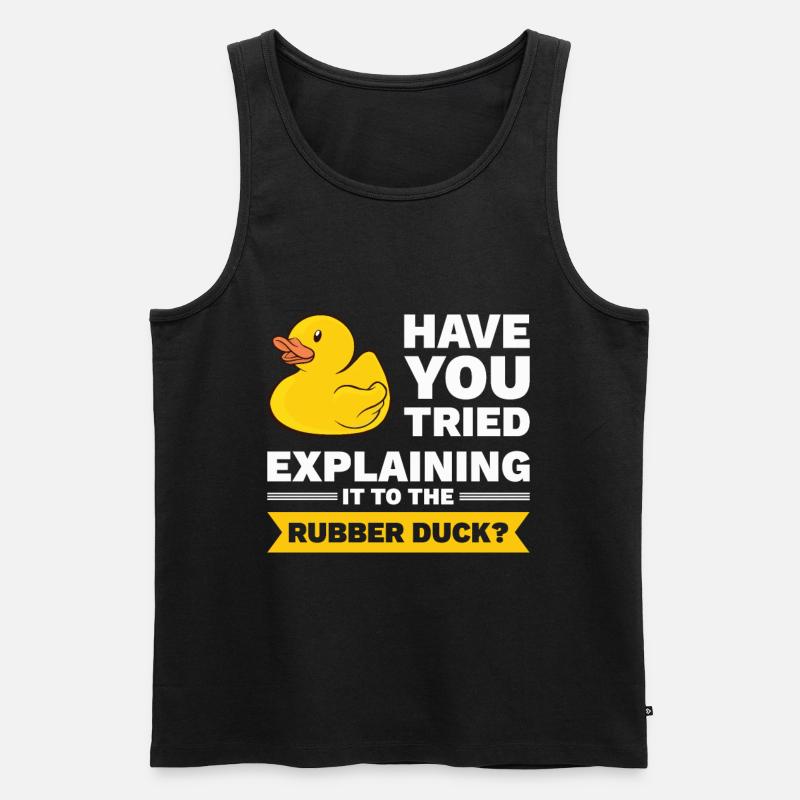 Programmierer Gummiente Debug - Männer Premium Bio Tank Top - Schwarz