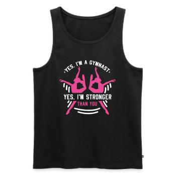 Gymnastics Gymnastics Gymnastics Acrobatics Aerobics - Men's Premium Organic Tank Top - black - Front - AI Model Male 178 light (178cm)