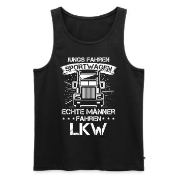 Jungs fahren Sportwagen Männer LKW Fahrer - Männer Premium Bio Tank Top - Schwarz - Vorne - Michal (187cm)