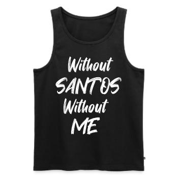 Santos santo - Men's Premium Organic Tank Top - black - Front - AI Model Male 178 light (178cm)