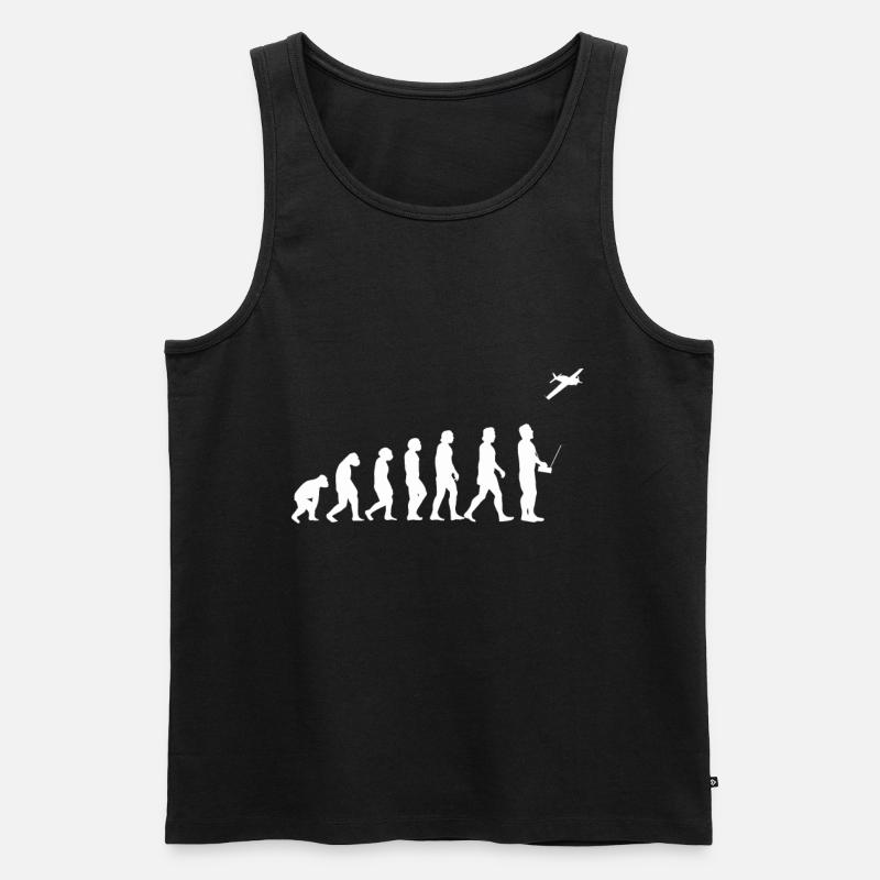 Modellflieger Evolution Modellflugzeug - Männer Premium Bio Tank Top - Schwarz