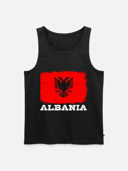 ALBANIAN FLAG Albania flag gift Albanian - Men's Premium Organic Tank Top - black