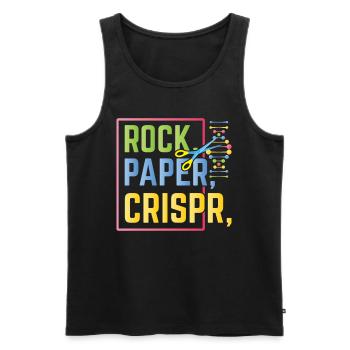Rock Paper Crispr Wissenschaft Science - Männer Premium Bio Tank Top - Schwarz - Vorne - Michal (187cm)