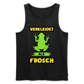 FROSCH VERKLEIDUNG Karneval Fasching Fasnacht - Männer Premium Bio Tank Top - Schwarz - Vorne - Michal (187cm)