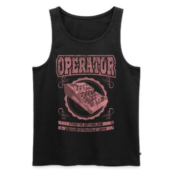 OPERATOR sound engineer crew gift sound engineer - Men's Premium Organic Tank Top - black - Front - AI Model Male 178 light (178cm)