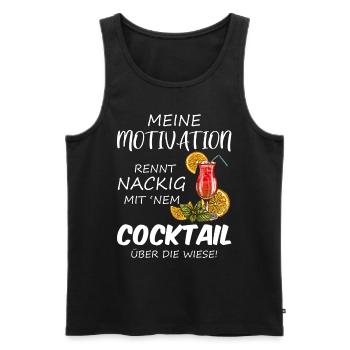 Lustiges Cocktail Spruch Ironisch Sarkastisch - Männer Premium Bio Tank Top - Schwarz - Vorne - Michal (187cm)